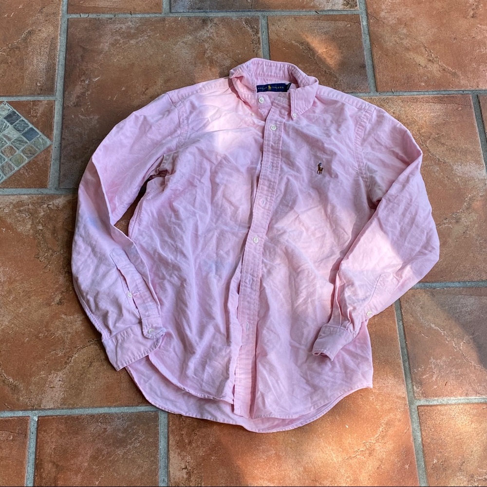 pink polo ralph lauren dress shirt